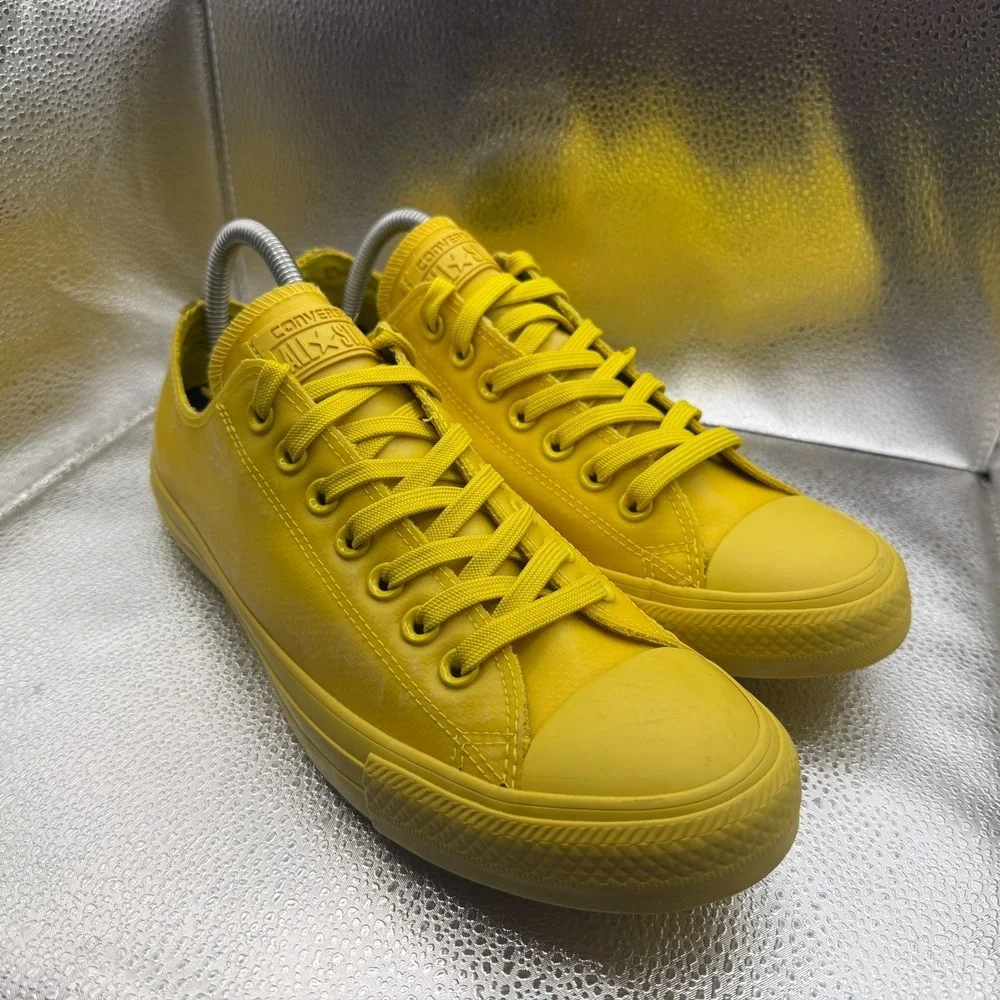 Size 9M/11W Converse Chuck Taylor All Star Low Yellow Mens Sneakers 153806C - Picture 3 of 10
